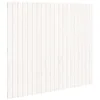 Image de Tête de lit murale Blanc 127,5x3x110 cm Bois massif de pin