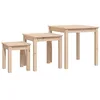 Image de Tables gigognes 3 pcs Bois de pin massif