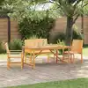 Image de vidaXL Ensemble de salle à manger pour jardin 4 pcs Marron