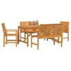 Image de vidaXL Ensemble de Salle à Manger pour Jardin 5 pc Marron, Ensemble de Salle à Manger en Acacia, Table rectangulaire, mobilier de Jardin Moderne, Parfait pour la terrasse