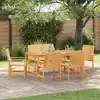Image de vidaXL Ensemble de salle à manger pour jardin 6 pcs Marron