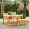 Image de vidaXL Ensemble de salle à manger pour jardin 4 pcs Marron