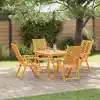 Image de vidaXL Chaise de jardin 4 pcs Marron 57 x 72 x 109 cm