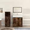 Image de vidaXL Ensemble de meubles de salle de bain 3 pcs Chêne fumé
