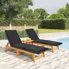 Image de vidaXL Salon de jardin 3 pcs résine tressée et bois massif d'acacia