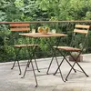 Image de vidaXL Table de bistro pliante 55x54x71cm Bois de teck solide et acier