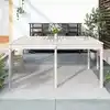 Image de vidaXL Table de jardin blanc 159,5x82,5x76 cm bois massif de pin