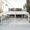 Image de vidaXL Table de jardin blanc 203,5x100x76 cm bois massif de pin