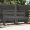 Image de vidaXL Banc de jardin gris 157,5 cm bois massif de pin
