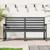 Image de vidaXL Banc de jardin gris 159,5x48x91,5 cm bois massif de pin