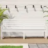 Image de vidaXL Banc de jardin blanc 203,5x48x91,5 cm bois massif de pin