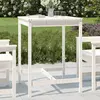 Image de vidaXL Table de jardin blanc 82,5x82,5x110 cm bois massif de pin