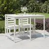 Image de vidaXL Table de jardin blanc 159,5x82,5x110 cm bois massif de pin