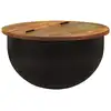 Image de vidaXL Table basse noir 50x27 cm bois de récupération massif