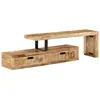 Image de vidaXL Meuble TV (118-200) x 30 x 40 cm en bois massif de manguier