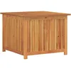 Image de vidaXL Boîte de rangement de jardin 75x75x58 cm bois massif d'acacia, boîte de rangement extérieure, banc de rangement, boîte de couverture