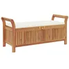 Image de Banc de rangement de jardin avec coussin 126 cm Bois d acacia