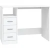Image de vidaXL Bureau avec tiroirs Blanc 102x50x76 cm Bois d'ingénierie, Bureau d'ordinateur, Bureau d’écriture, mobilier de Bureau à Domicile, Bureau d'étude