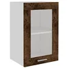 Image de vidaXL Armoire en Verre Suspendue Lyon Chêne fumé 40x31x60 cm