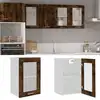 Image de vidaXL Vitrine suspendue "Lyon" Chêne fumé 40 x 31 x 60 cm Bois d'ingénierie