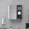 Image de vidaXL Armoire à miroir de salle de bain Sonoma gris 62,5x20,5x64 cm