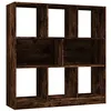 Image de vidaXL Bibliothèque, Étagère à Livres, Cloison de Séparation, Meuble de Rangement, Paravent de Bureau, Moderne, Chêne Fumé Bois d'Ingénierie
