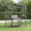 Image de vidaXL Gazebo BBQ et étagères latérales anthracite 210x114x230cm acier
