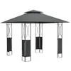 Image de vidaXL Belvédère avec Toit Anthracite 300x300x270 cm Acier, belvédère de Jardin, belvédère de fête, belvédère en métal, auvent de Jardin