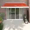 Image de vidaXL Auvent rétractable orange et marron 3,5x2,5m tissu et aluminium