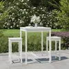Image de vidaXL Ensemble de bar de jardin 3 pcs blanc bois de pin massif