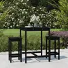 Image de vidaXL Ensemble de bar de jardin 3 pcs noir bois de pin massif
