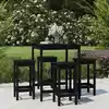 Image de vidaXL Ensemble de bar de jardin 5 pcs noir bois de pin massif