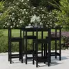 Image de vidaXL Ensemble de bar de jardin 5 pcs noir bois de pin massif