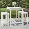Image de vidaXL Ensemble de bar de jardin 5 pcs blanc bois massif de pin