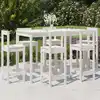 Image de vidaXL Ensemble de bar de jardin 7 pcs blanc bois de pin massif