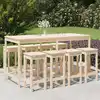 Image de vidaXL Ensemble de bar de jardin 9 pcs Bois de pin massif