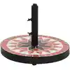 Image de vidaXL Base de parasol terre cuite et blanc rond 12 kg