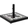Image de vidaXL Base de parasol noir et blanc carré 12 kg