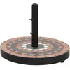 Image de vidaXL Base de parasol terre cuite et blanc rond 12 kg
