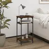 Image de vidaXL Table d'appoint Chêne fumé 40x30x75 cm Bois d'ingénierie