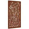 Image de vidaXL Décoration Murale Jardin 105x55 cm Acier corten Design Feuille, décoration Murale extérieure, Art Mural de Jardin, décoration Murale en métal