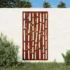 Image de vidaXL Décoration murale jardin 105x55 cm acier corten design bambou