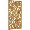 Image de vidaXL Décoration Murale Jardin 105x55 cm Design de Feuille de Bambou, décoration Murale extérieure, Art Mural de Jardin, décoration Murale en métal