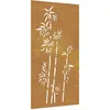 Image de vidaXL Décoration murale jardin 105x55 cm acier corten design bambou, décoration murale extérieure, art mural de jardin, décoration murale en métal