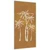 Image de vidaXL Décoration murale jardin 105x55 cm acier corten design palmier, décoration murale extérieure, art mural de jardin, décoration murale en métal