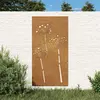 Image de vidaXL Décoration murale jardin 105x55 cm acier corten design de fleur