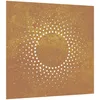 Image de vidaXL Décoration murale jardin 55x55 cm acier corten design du soleil, décoration murale extérieure, art mural de jardin, décoration murale en métal