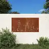 Image de vidaXL Décoration murale jardin 105x55cm acier corten design d'horizon