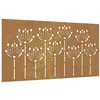 Image de vidaXL Décoration Murale Jardin 105x55 cm Acier corten Design de Fleur, décoration Murale extérieure, Art Mural de Jardin, décoration Murale en métal