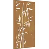 Image de vidaXL Décoration murale jardin 105x55 cm acier corten design bambou, décoration murale extérieure, art mural de jardin, décoration murale en métal